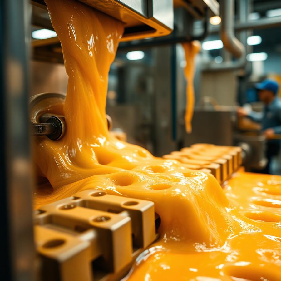 Premium PVC material being processed in moulds at the RE ROX production line
